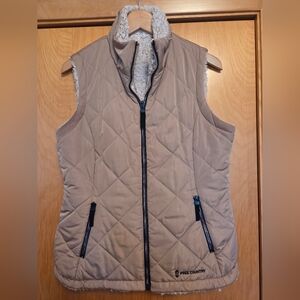Free Country Tan Quilted Reversible Vest